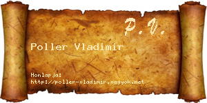 Poller Vladimir névjegykártya